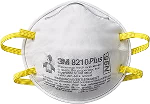 3M 8210 Plus N95 Performance Sanding and Fiberglass Respirator 8210PH40-DC, N95 Mask, 40 Masks