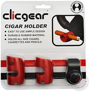 Clicgear Cigar Holder for Cigars, Cigarettes, Pencils, and Pens; Fits Clicgear and Rovic Push Carts