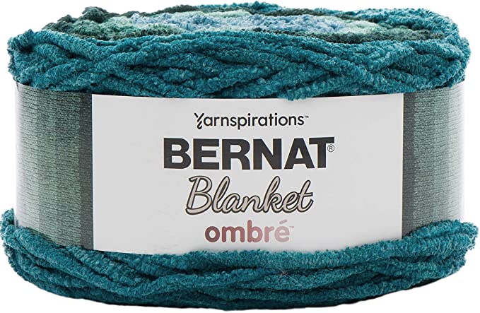 Bernat 16103636006 Blanket Yarn, Ocean Teal Ombre