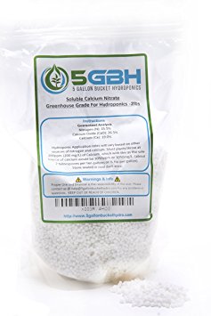 Calcium Nitrate Hydroponics Soluble 15.5-0-0 (2lbs) Fixes Blossom End Rot Increases Nitrogen