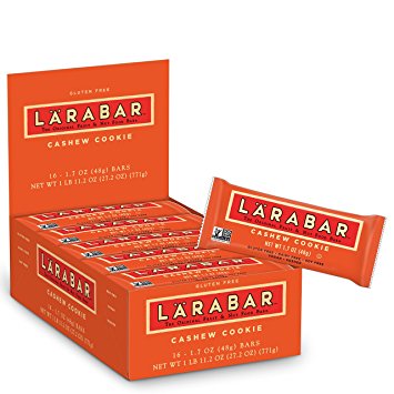 Larabar Gluten Free Snack Bar, Cashew Cookie, 1.7 oz Bars, 16 Count