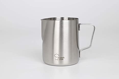 Chef's Star Premier Milk Steaming Pitcher Frother Heater and Cappuccino Maker; 12 Ounce