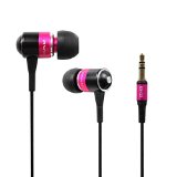 AWEI ES-Q3 Noise Isolation In-Ear Super Bass 35mm Plug Earphone for iPhone iPod Mp3 Mp4 Samsung HTC PC Cellphone Rose Pink