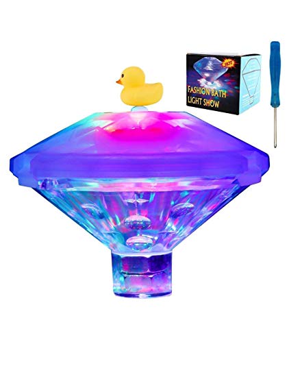 Floating Pool Lights Pond Lights Swimming Pool Lights or Baby Bath Tub Toys with Waterproof Colored LED Light for Pool Party Decorations,Underwater Light Show&Aquarium,Fountain,Baby Hot Tub(7 Modes)