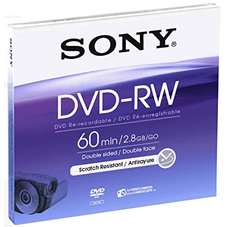 Sony 8cm Double-Sided DVD-RW with Hangtab - Single