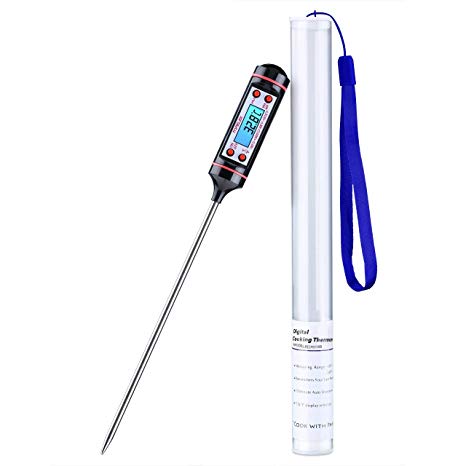 Shubh Empire Digital Stainless Steel Kitchen Temperature Test Pen,Cooking Thermometer with Instant Read Sensor Long Probe & LCD Screen for Refrigerator,Grill, Meat,Candy,BBQ,Laboratory Industrial
