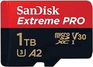 SanDisk 1TB Extreme PRO scheda microSDXC   adattatore SD   RescuePro Deluxe, fino a 200 MB/s, con prestazioni app A2 UHS-I Class 10 U3 V30