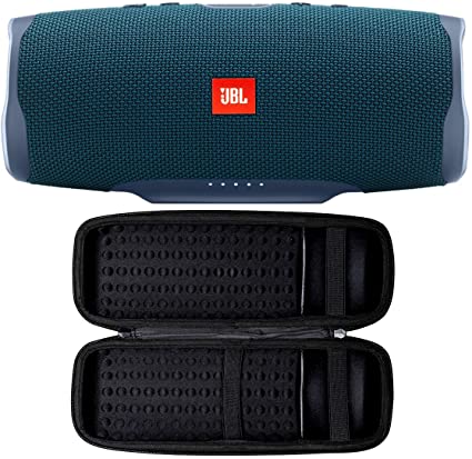 JBL Charge 4 Portable Bluetooth Speaker (Blue) with Knox Gear Hard Travel Case Bundle (2 Items)