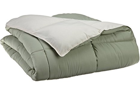 Superior All-Season Down Alternative Twin/Twin XL Reversible Comforter, Ivory/Sage