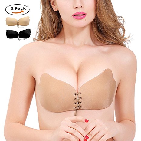 Self Adhesive Bra Reusable Silicone Invisible Strapless Backless Push Up Women Bra