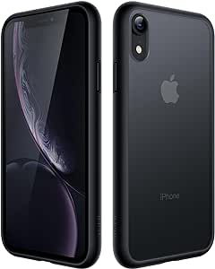 JETech Matte Case for iPhone XR 6.1-Inch, Shockproof Military Grade Drop Protection, Frosted Translucent Back Phone Cover, Anti-Fingerprint (Black)