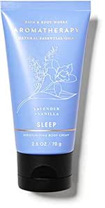 Bath and Body Works Travel Size Body Care - 2.5 Oz 24 Hour Moisture Body Cream - Many Scents! (Aromatherapy - Sleep Lavender   Vanilla)