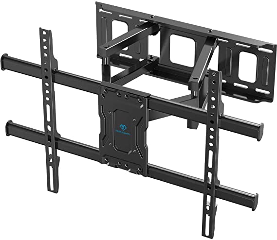 TV Wall Mount Full Motion Bracket for Most 37-75 Inch LED LCD OLED 4K Flat Curved TV Swivel Dual Articulating Arms Extension Rotation Tilt Max VESA 600×400 Supports TV up to 132lbs