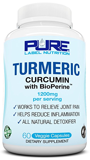 Turmeric Curcumin | BioPerine Black Pepper Extract | Reduce Inflammation + Joint Support | High Potency Anti Inflammatory | 1200mg + 95% Curcuminoids | Natural + Non-GMO + Gluten Free | Made in USA