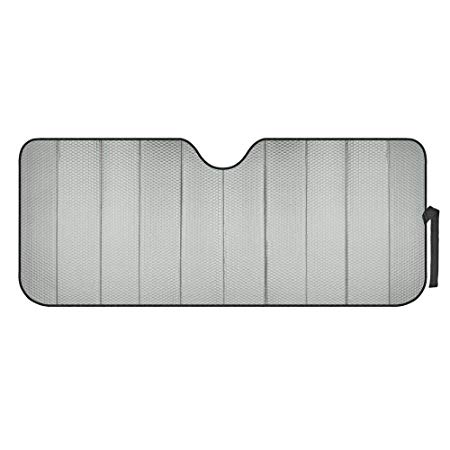 Motor Trend Front Windshield Sun Shade - Accordion Folding Auto Sunshade for Car Truck SUV 58 x 24 Inch (Gray) - AS-311-GR_am