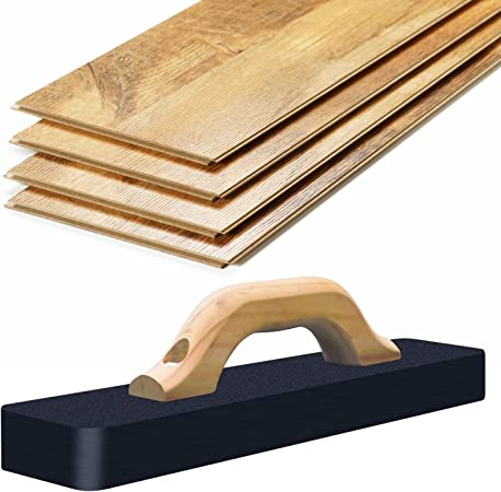 Tapping Block, Flooring Tools - Heavy Big Tapping Block for Vinyl Plank Flooring with Big Wood Handle, No Need Hammer - Knock 1-2 Times to Complete Flooring Installation(15-1/2inch)