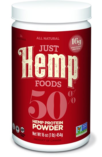 Just Hemp Foods 50 Percent Hemp Protein Powder, 16 Ounce