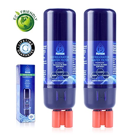Purneat 2 pack W10295370 Refrigerator Water Filter Replacement,Compatible with W10295370,WSF26C2EXB,WSF26C2EXF
