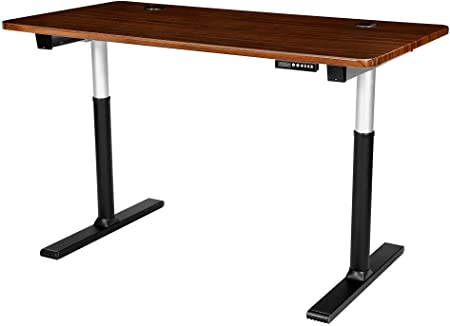ApexDesk VT60ENW-M Vortex Series 60" 6-Button Electric Height Adjustable Sit to Stand Desk Memory Controller, English Walnut Top
