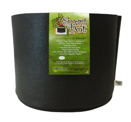 Smart Pots 10-Gallon Smart Pot Soft-Sided Container, Black