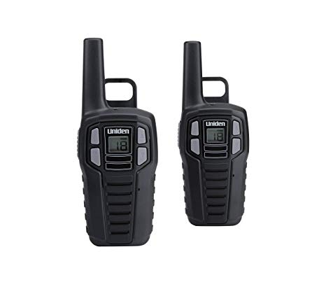 Uniden SX167-2CH 16 Mile FRS/GMRS Two-Way Radios with Charging Kit, 2-Pack, Black