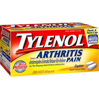 Tylenol Arthritis Pain - Acetaminophen Extended Release Pain Reliver - 290 Caplets 650 mg each