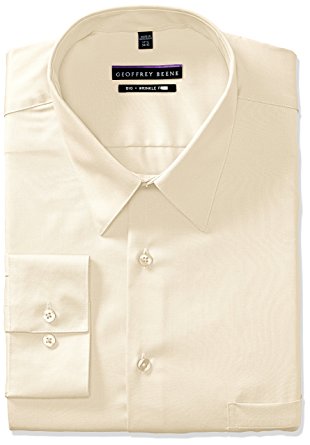 Geoffrey Beene Mens Dress Shirts Big Fit Solid Point Collar