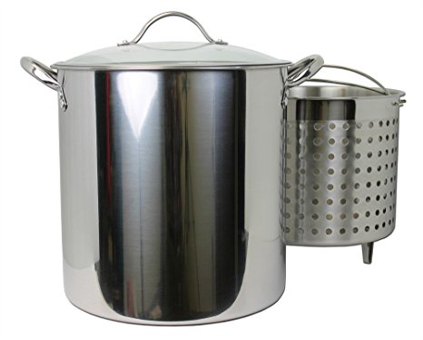 Kitchen Collection 30 Quart Stainless Steel Steamer Stock Pot 03007