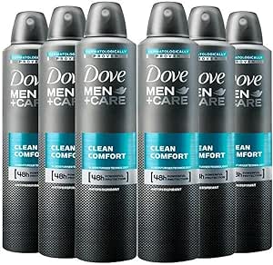 Dove Men   Care Clean Comfort Spray, International Version, 250 ML (6 Pack)