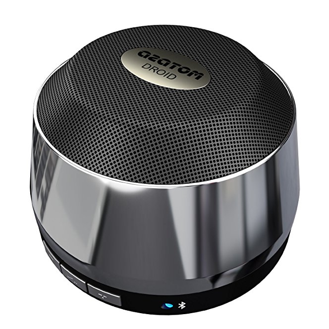 AZATOM ® Droid - Powerful Bluetooth 4.0 Speaker - Dual 5W driver and Woofer - Deep Powerful Bass - Designed In the UK - Auto reconnect - 16 Hours of Music - Quick charge battery - Silver