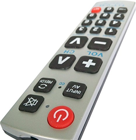 AMAZSHOP247 Big Button Universal Remote Control(TV only) - Retail Packaging (A-TV2)