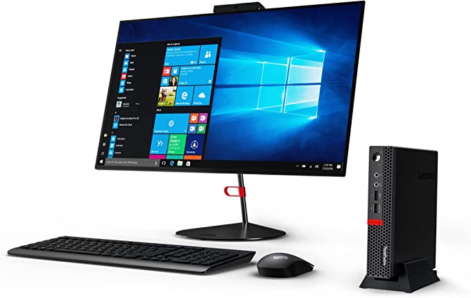 Lenovo ThinkCentre M625Q Thin Client Desktop Computer, AMD A9-9420e Processor, 4 GB DDR4 SDRAM, 128 GB SSD, ‎AMD Radeon R5 Graphics, Windows 10 Pro, 10TF002WUS, Black