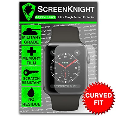 ScreenKnight® Apple Watch Series 3 (42mm) Front Screen Protector Military shield - 1 Pack