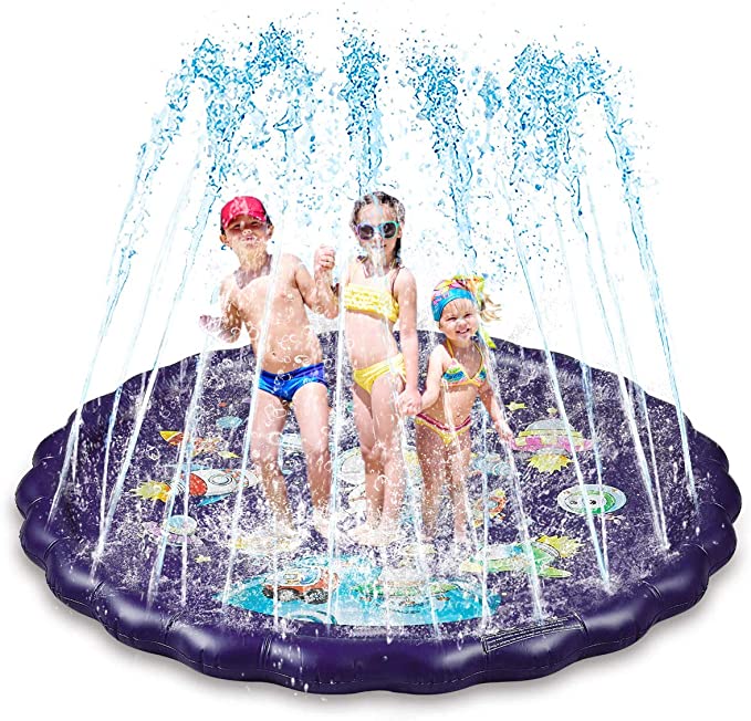 Sealegend Splash Pad Sprinkler for Kids Summer Outdoor Water Toys Inflatable Wading Pool for Kids and Toddlers Outside Water Play Mat for 1-12 Years Old Children Boys Girls (68")