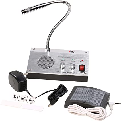 UHPPOTE Dual Way Bank Office Store Bus Station Hospital Security Window Counter Intercom Interphone External Speaker Guard Glass