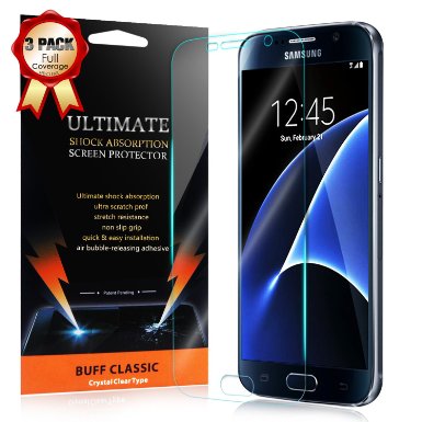 Galaxy S7 Screen Protector in Stock 3-Pack Kollea Ultra Clear High Definition HD Anti-Scratch Shield Screen Protector for Samsung Galaxy S7 Release on 2016