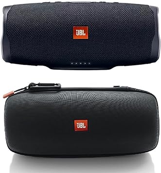 JBL Charge 4 Black Bluetooth Speaker with JBL Authentic Carrying Case