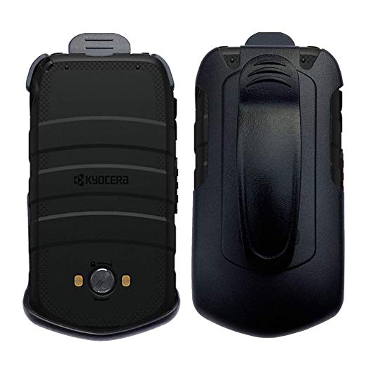 Cbus Wireless Black Holster Case w/Ratcheting Belt Clip for Kyocera DuraXV LTE E4610 (Verizon), DuraXE E4710 (AT&T, US Cellular)