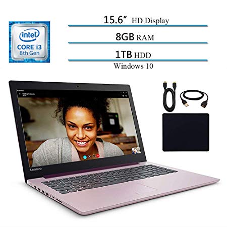 Lenovo Ideapad 330 2019 Newest Premium 15.6" HD Laptop Computer Notebook, Intel Core i3-8130U (Beat i5-7200U), 8GB RAM, 1TB HHD, Intel UHD 620, Win 10, Purple W/ Masdrow 29.9 Value Accessories Bundle