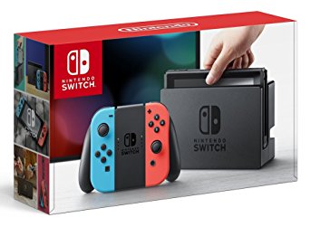 Nintendo Switch with Neon Blue and Neon Red Joy-Con