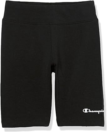 Champion Girls Bike Shorts, Sport Shorts for Girls, Black Spandex Girls Shorts, 7"