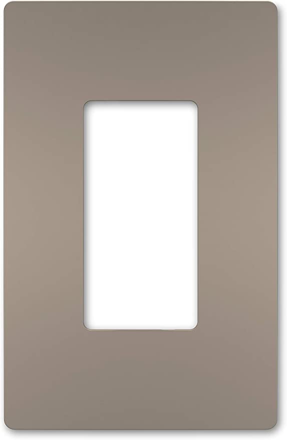 Legrand - Pass & Seymour radiant RWP26NICC6 1-Gang Screwless Plastic Wall Plate, Decorative Outlet Cover, Brushed Nickel Finish