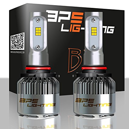 BPS Lighting B2 LED Headlight Bulbs Conversion Kit - 9005-HB3 80W 12000 Lumen 6000K 6500K - Cool White - Super Bright - Car and Truck High or Low Beam - All-in One - Plug and Play