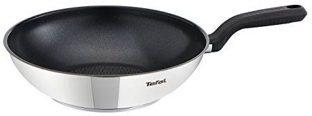 Tefal Comfort Max Stainless Steel Non-stick Wok, 28 cm - Silver