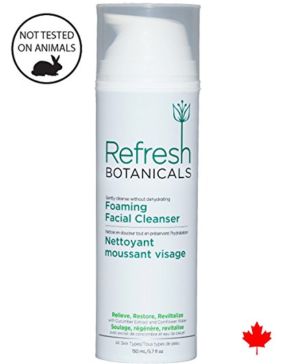 Natural and Organic Foaming Facial Cleanser, Best Natural Face Wash for all skin types including sensitive skin-Antioxident and Hydrating, Gluten free, No Parabens-Best Cleanser