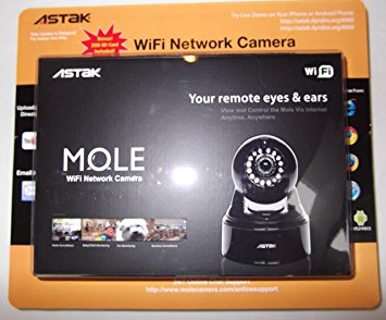 Astak Mole Wifi Built-in Microphone with Phone (Iphone,android) Remote Monitoring Support Home Monitoring Camera