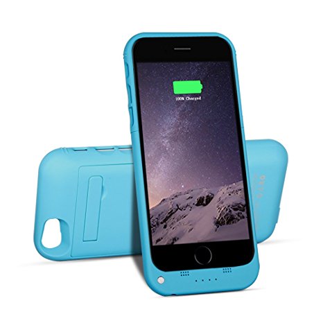 Btopllc 3500mAh Charger Case for iPhone 6 iPhone 6s Power Bank Portable Charger 4.7 inch Charging Case Extended Battery Pack Power Cases - Blue