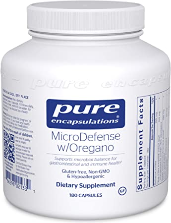 Pure Encapsulations - MicroDefense with Oregano - Support for Healthy Gastrointestinal Tract Function and Microbial Balance - 180 Capsules