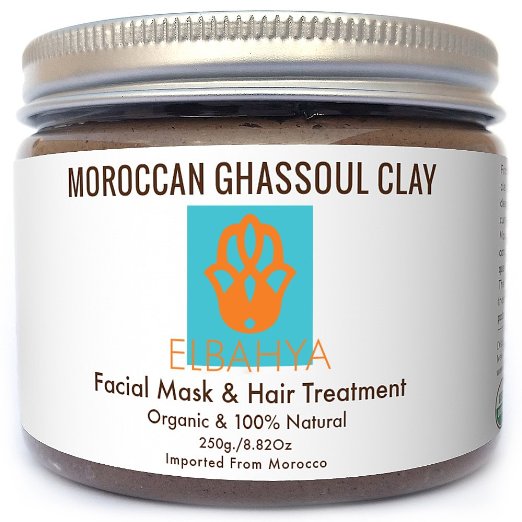 Organic Clay Deep Pore Cleansing Hair and Face Mask Moroccan Rhassoul Ghassoul Clay with Rose Water Hair Treatment Natural Moisturizer  Free Pumice Stone Dead Skin Feet Remover Best Gift for Women Mom Girlfriend