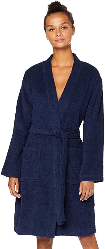 Amazon Brand - Iris & Lilly Women's Short Terry Towelling Dressing Gown